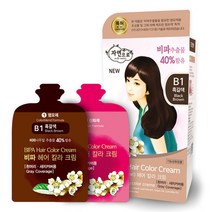 자연으로 비파헤어칼라크림 (흑갈색 진한갈색 자연갈색), B2진한갈색