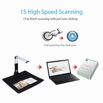 책스캔 북스캔 H1000 휴대용 고속 10MP 3672*2856 A3 A4 A5 문서 PDF 사진 책 ID 카드 비디오 카메라 스캐, 한개옵션0
