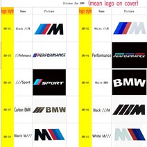 나사로 고정 알루미늄 금속 브레이크 캘리퍼스 커버 M 성능 스티커 로고 E46 E39 E90 E60 E36 F30 F10 X1 X2 X3, [4] Red M, [1] 2 size L and 2 sizeM