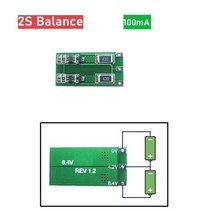 2S 3S 4S 100MA 리튬 배터리 밸런스 회로 보드 18650 리튬 이온 배터리 밸런싱 보드 밸런서 전류 8.4V/12.6, 01 2S