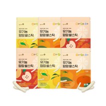 맘스미 유기농 맘맘 쌀스틱 과일맛(30g) 6봉세트 (감귤 사과당근 유자), 유자6