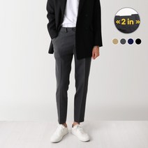 화이트빌딩 남자 시크릿 9부 10부 슬랙스 스판 밴딩 바지