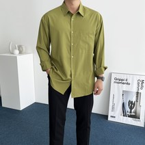 데일트 올데이 남자 빅사이즈 오버핏 링클프리 스판 셔츠 남방
