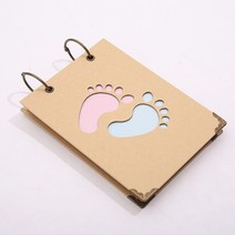 아기 방명록 서명 코끼리 디자인 크래프트 종이 충고 카드 생일 파티 장식 어린이 DIY 사진 앨범, 한개옵션0