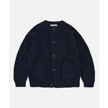 FRIZMWORKS HEAVY WOOL ROUND CARDIGAN NAVY