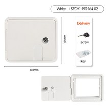 Rv 캐러밴 캠핑카 카라반보트 스퀘어 전기 케이블 해치 액세스 도어 및 2 키 해양 RV 요트 모터 홈 캠핑카, 02 white