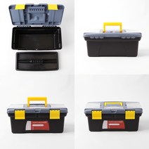 마트498 플라스틱 2단공구박스 36x18cm 부품박스 공구집 카센터 목공용품 인터넷설치기사 공구정리함 이동식공구함
