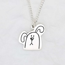 실버 멍멍이 미아방지 목걸이 팔찌 깊은각인 아기 어린이 은목걸이 팔찌, 멍멍이 목걸이