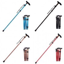 초경량 5단 등산스틱 접이식 트레킹폴 등산용스틱 1p, 레드