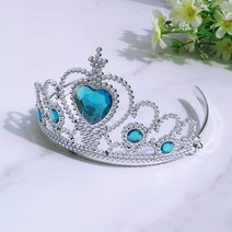 하트 보석 머리띠 브라이덜샤워 생일 홈 파티 소품, 6. 하트보석 머리띠 (실버) -스카이