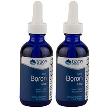 Trace Minerals Research 붕소 6mg 비건 액상 59ml, 2 액량 온스(2팩)
