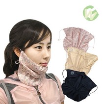 고운 UV차단 골프마스크 H2 타입, 분홍꽃가라