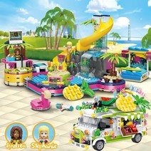 중국 프렌즈 쇼핑몰 41450 하트레이크 시티 중국 호환 블럭, 화려한 풀파티 디럭스