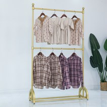 2단행거 의류 전시대 스탠드식 복 옷걸이 남성여성복 샵상품 선반 승강 2단 웨딩드레스 진열대, C06-직사각형 100(폭)40높이 180