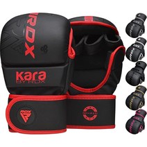 [UK No1 권투 · MMA 브랜드] RDX 그랩 링 글러브 KARA 시리즈 종합 격투기 MMA 킥복싱 가라테 권투 태권도 트레이닝 연습용 일본 정규품 (M 레드)
