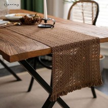 일본 코타츠 테이블 다다미 고타츠 Gerring table runner 빈티지 웨딩 과, 30x450cm, 카키색 옷감
