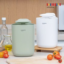 한샘 가정용 진공 음식물 쓰레기통 싱크대 음쓰통, 올리브