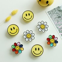 [플로꽁] 스마일+ 데이지 [10ml 리필향] 차량용 석고방향제 세트, 스마일+컬러데이지꽃세트, 휘기에