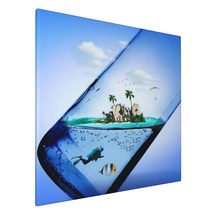 무테 장식 그림 걸기 액자 실내 침실 거실 사무실 개성 섬 물 잉크 프린트 예술 유화 순면 캔버스 탄력 강실목 프레임 30*30 40*40 50*50cm 개인 맞춤형 선물 가능, 스타일2