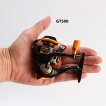 미니 금속 낚시 릴 루아 라인 휠 낚시 스피닝 핸들, 그레이 GT500  + 낚싯줄 100m