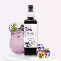 꽃차 꽃 시럽 팬지시럽 농축액 베이스 아이스 음료 원액 차 에이드 올차 피우리, 1000ml, 1개