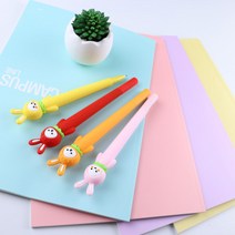 근이몰 38종류 귀여운 볼펜 선물 실리콘 중성펜(0.5mm), 팬더