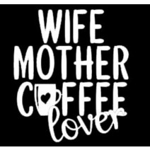 Makarios LLC Wife Mother Coffee Lover Cars Trucks Vans Walls Laptop MKR| 화이트 | 5.5 x 4.75|MKR7481146