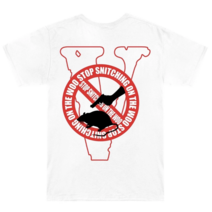 Pop Smoke x Vlone Stop Snitching T-Shirt White/RedT-shirt 197203