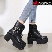시크덩꼬 더블 벨트 스터드 가보시 통굽 라이딩 워커힐 DK2292