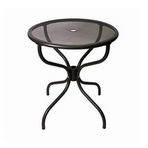 체어아울렛 초코망투 테이블(전기도금) 원형테이블 야외용테이블, 850파이(블랙)