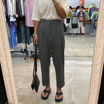 디퍼 엠보 시어서커 크롭 슬랙스