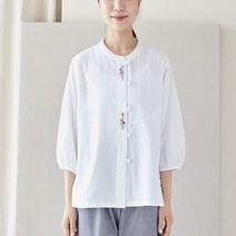 생활한복 개량한복 절복 법복 천연염색 자수 기본 칠부 저고리 블라우스