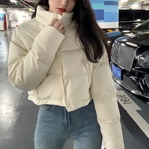 역시즌 숏 경량 깔깔이 키작녀 롱 패딩 뽀글이 퀄팅 가성비 초경량 다이아 루즈 핏 점퍼 벨트 노카라 점퍼