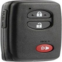 Smart Key Fob Keyless Entry Remote Shell Case & Pad fits Toyota Highlander Prius Rav4 Venza (HYQ14AA, 1, t-blk-3b-smrt-case