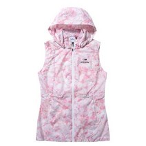 아이더 여름 여성 플라워 프린트 타공 롱 베스트/힙을 덮는 기장 및 후드탈부착형/로페 롱 베스트 (DWM20618P5)