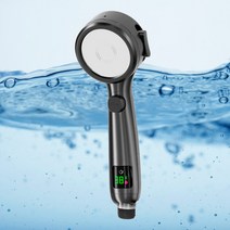 간편확인 4종분사 물온도표시 샤워기헤드 (블랙), 상세페이지 참조