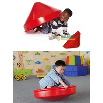 밸런스 회전 의자 팽이모양 체어 야외 공원 장난감, 사출성형박벽블루80×깊이40CM