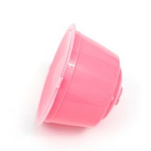 뚜껑이 있는 커피 캡슐 필터 컵 재사용 가능한 플라스틱 컵 리필 머신 액세서리, 03 Pink