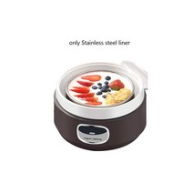 요거트 요플레 메이커 요구르트 131540 DMWD 가정용 전기 1L 자동 다기능 DIY 미니 기계 브라운, only stainless steel
