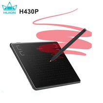 드로잉 패드 액정 타블렛 전자 노트 huion h430p 디지털 태블릿 osu 게임 배터리 없는 태블릿 마이크로 usb 서명 그래픽 펜 5080lpi 그래픽 태블릿, 검은 색
