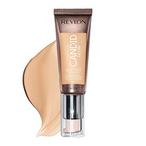 레브론 Revlon 포토레디 캔디드 글로우 모이스처 안티 폴루션 파운데이션 비타민 E 및 프릭클리 페어 오일 블루 라이트 차단 성분 함유 파라벤 프탈레이트 향료 없음 아몬드 22m, 0.75 Ounce, Cappuccino