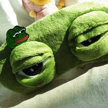 개구리 페페뱃지 수면안대 쓸모없는 쓸데없는 웃긴 마니또 선물 대탈출 안대, 뱃지+안대세트