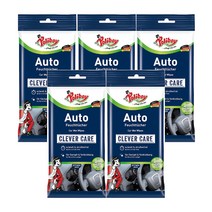 폴리보이 polyboy Auto 자동차 카라반 보트 내부 시트 핸들 전용 세정티슈 20매 x 5팩 독일 클레버케어 물티슈