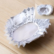 일회용용기 일회용식기 은박 90p 베이킹컵 타원 50mm 머핀컵 반찬그릇 일컵, 1, 1