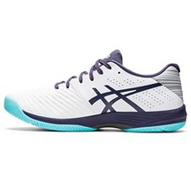아식스 솔루션 스위프트 FF 남성 발볼넓은 하드코트 테니스화 화이트 인디고포그 운동화