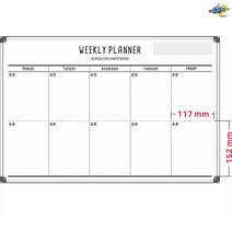 주간행사표 600x400 위클리플래너 스케줄보드 주문제작 화이트보드 도안칠판추천, 자석형