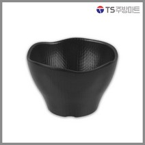 [돌산멜라민] 체크(흑) - 죽공기 (업소용그릇 멜라민그릇 예쁜그릇 식당접시 멜라민볼 멜라민찬기 검정색그릇), (DS-7790), 검정