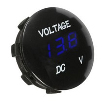DC 12V-24V 자동차 차량용 바이크 오토바이 방수 LED 패널 디지털 전압계 디스플레이 수정, 03 Blue light