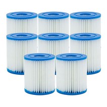 Huante Bestway 유형 I 용 8 pcs 수영장 필터 크기 온수 욕조 월풀 스파, 하얀색