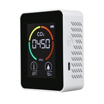 공기질측정기 이산화탄소 일산화탄소 가정용 미세먼지 VOC 파티클 측정기 휴대용 136, 흰색 3 in 1
